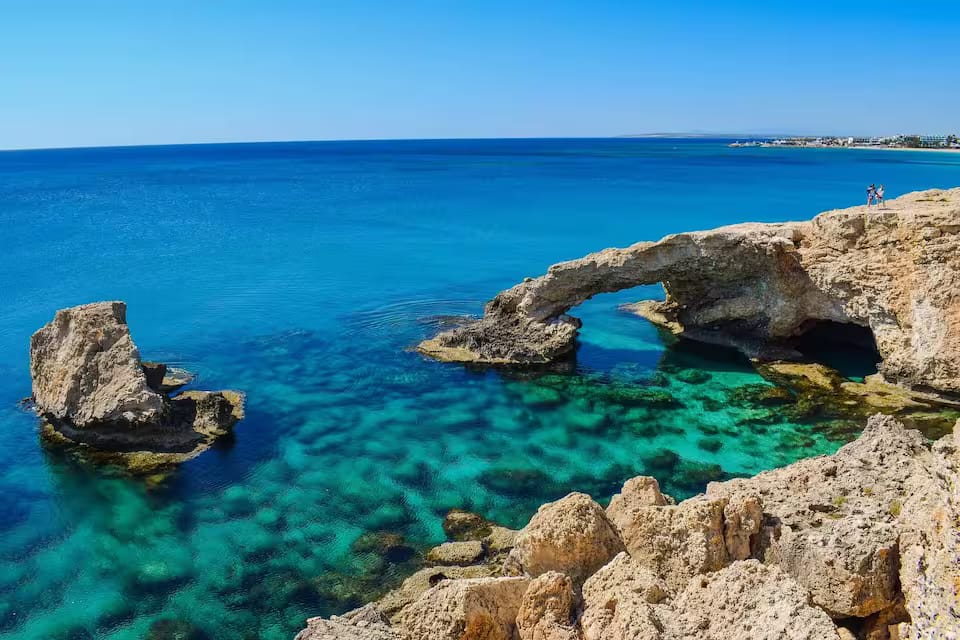 Beachside wedding moment in Ayia Napa, Cyprus